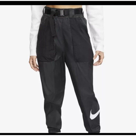 AUTHENTIC NIKE WOMEN CUFFED TRACK PANTS Sz‎ M Preowned Hiking Running - Picture 2 of 8
